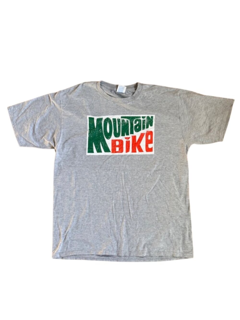 Vintage Mountain Bike Graphic Tee | Size Large | Gray